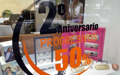 2º aniversario Vistaoptica La Roqueta. Quincena de promoción en progresivos